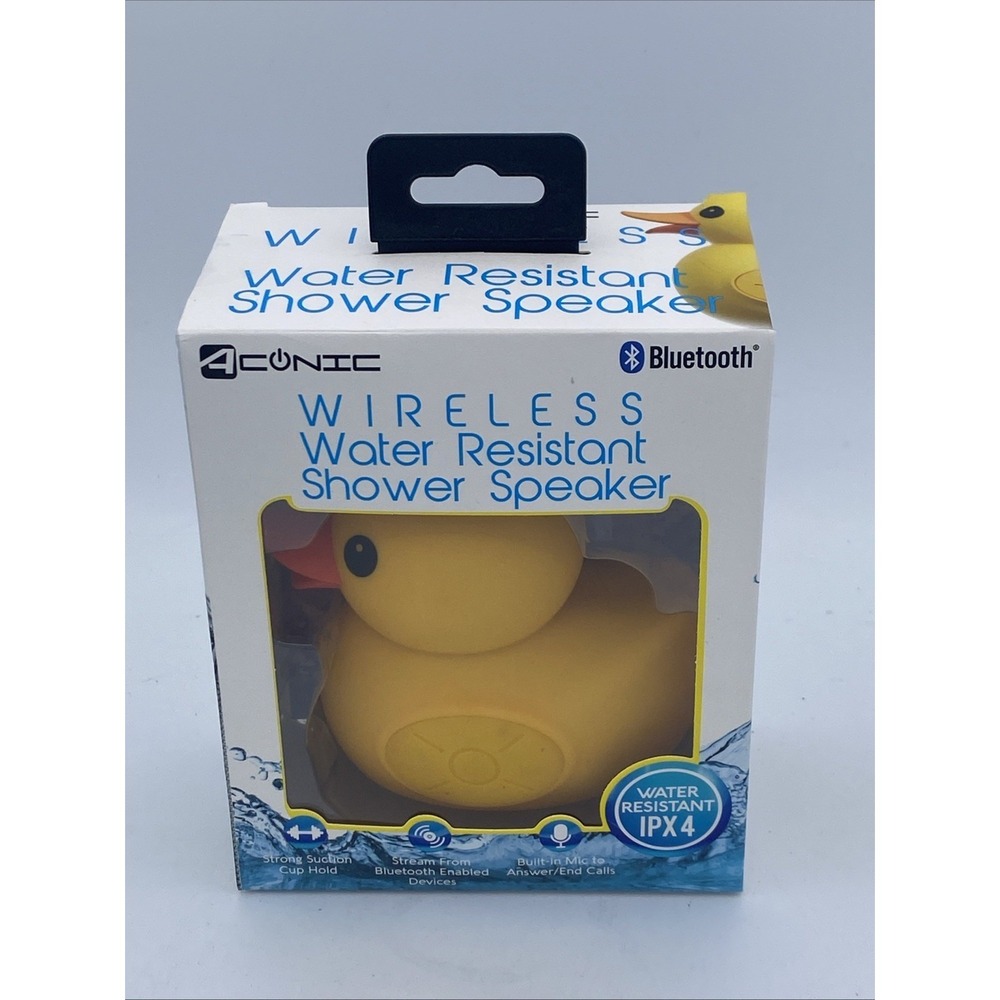 NEW,‎ Aconic YELLOW Rubber Duck Bluetooth Wireless Shower Speaker